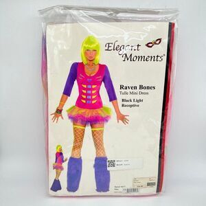 New Elegant Moments Raven Bones Costume - Size XL